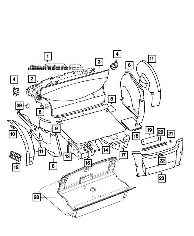 YR84XDVAA - : Luggage Compartment Carpet for Mopar Image