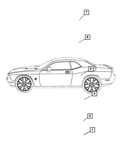 Decals and Tape strips for 2023 Dodge Challenger #0