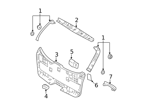 Interior Trim for 2010 Hyundai Veracruz #0