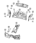 55315146AH - Interior Trim: Rear Shelf Silencer for Mopar Image