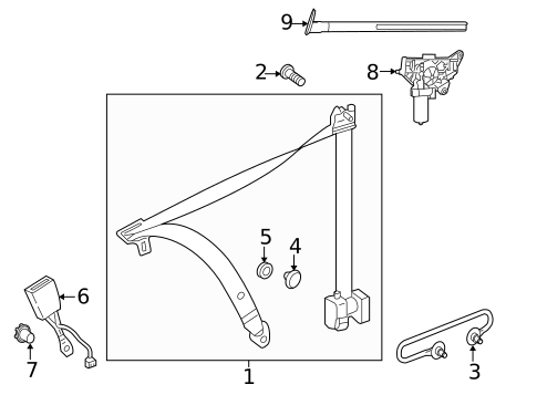 Seat Belt for 2014 Mercedes-Benz E350 #2
