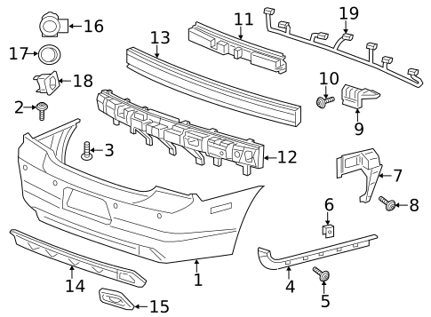 Bumper & Components - Rear for 2013 Dodge Charger #0