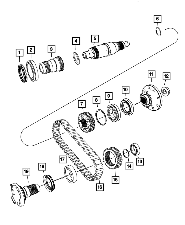 68001363AA - : Transfer Case Output Shaft Assembly for Mopar Image
