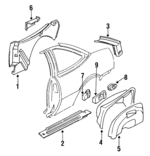 12391772 - Body: Reinforcement for Chevrolet: Cavalier | Pontiac: Sunbird Image
