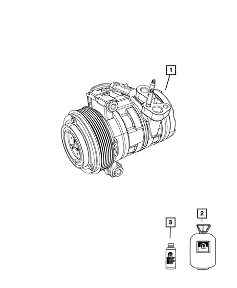 Air Conditioner Compressor and Mounting for 2010 Jeep Wrangler #0
