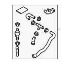 5C0122157D - Cooling System: Hose &amp; Tube Assembly for Volkswagen: Beetle, Jetta, Passat Image