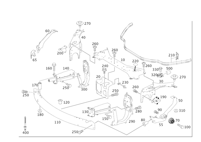2196200118 - Cowl, Front Panel: Frame for Mercedes-Benz: CLS500, CLS55 AMG, CLS550, CLS63 AMG Image image