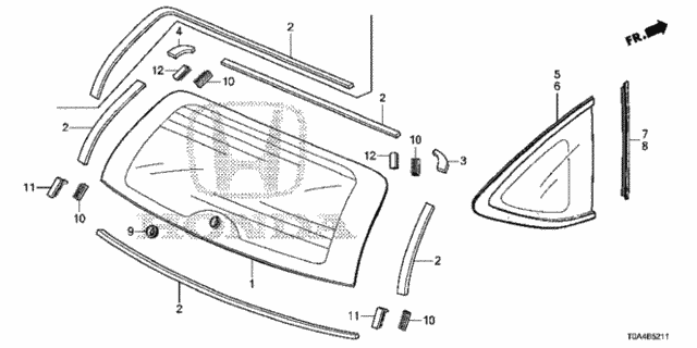 Rear Windshield - Quarter Windows ('15-) for 2016 Honda CR-V #0