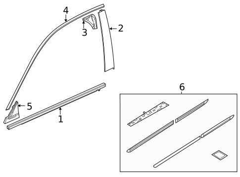 Exterior Trim - Front Door for 2022 Honda Civic #1