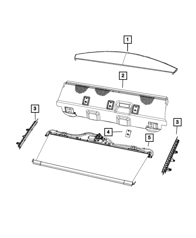 1LV23LC5AG - Interior Trim: Rear Shelf Panel for Mopar Image