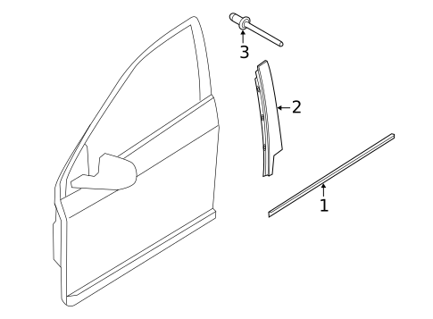 Exterior Trim - Front Door for 2017 Volvo S60 Cross Country #0