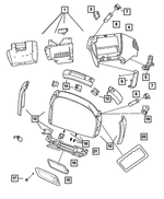 5009154AB - Instrument Panel and Radios and Consoles: Console Lid Catch Striker for Chrysler: Town &amp; Country, Voyager | Dodge: Caravan, Grand Caravan Image