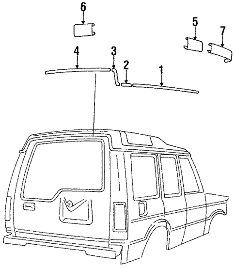 Exterior Trim - Roof for 1995 Land Rover Discovery #0