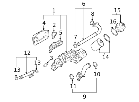 Oil Cooler for 2008 Saturn Astra #0