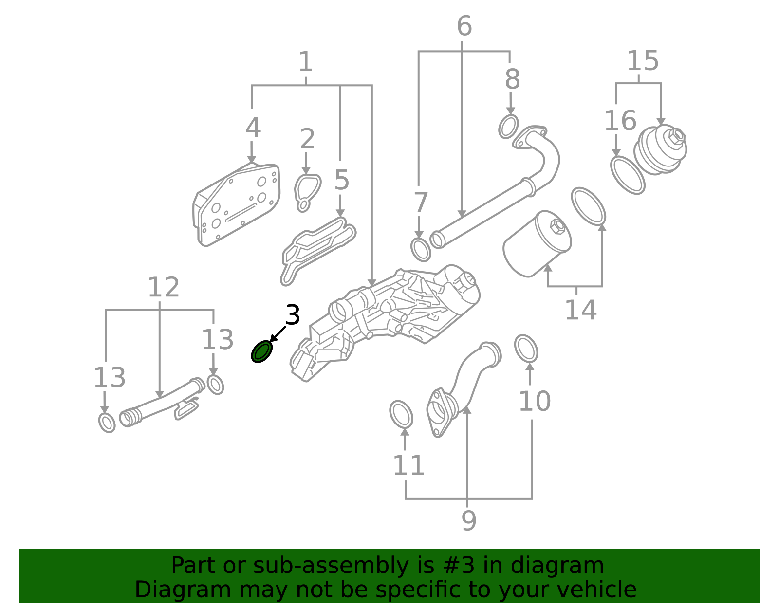 2008-2018 GM Engine Oil Cooler Seal 55353319 | OEM Parts Online