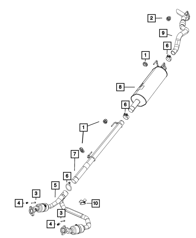 68172248AA - Exhaust: Exhaust Extension Pipe for Mopar Image image