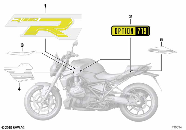 51148403427 - Body Equipment: Decor - R1250R for BMW-Motorrad Image image