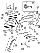 4860644AB - : Roof Side Rail, Right for Mopar Image