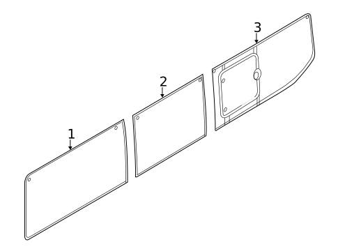 Glass - Side Panel for 2019 Ford Transit-150 #2