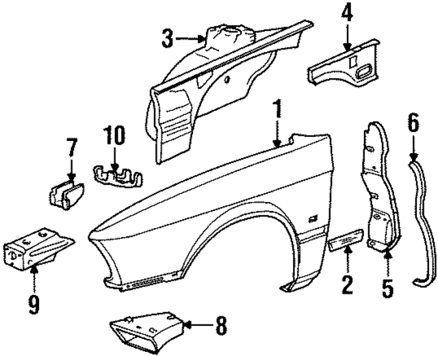 51131871098 - Body: Fender Molding for BMW Image