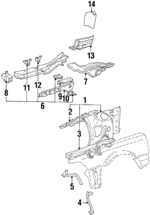441809101P - Body: Apron/Rail Assembly for Audi Image