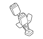8E0857739E01C - Electrical: Buckle End for Audi: A4, A4 Quattro, RS4, S4 Image