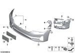 51119852202 - : Trim Cover, Bumper, Primed, Front for BMW Image
