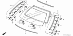 73125SY8000 - Body/Air Conditioning: RUBBER A, FR. WINDSHIELD DAM for Honda Image