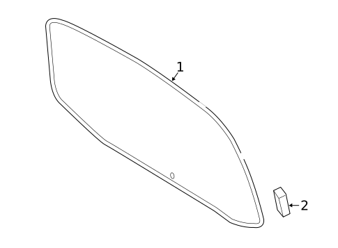 Glass - Lift Gate for 2019 Mercedes-Benz Metris #0