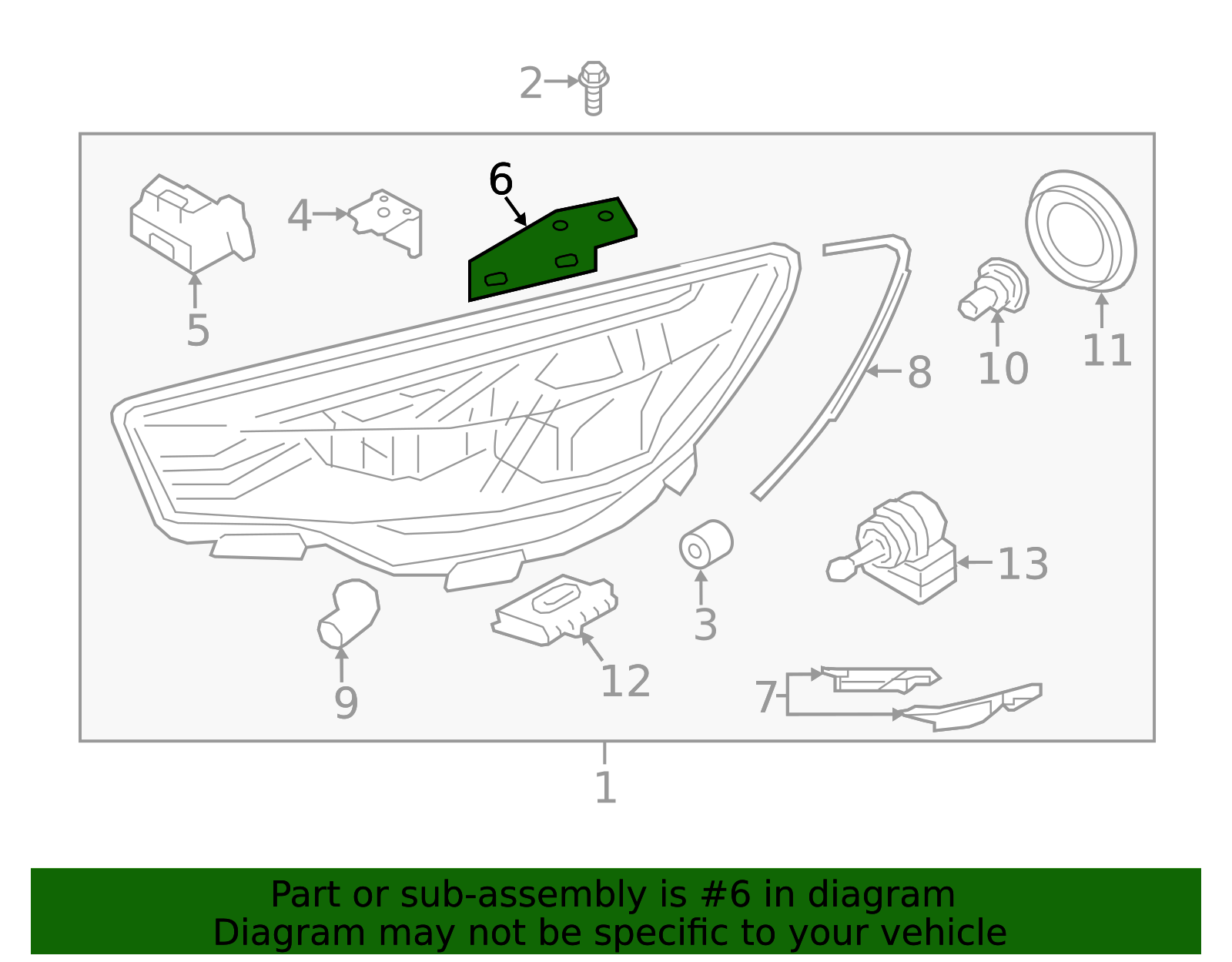 92132-3T000 - Headlamp Assembly Center Bracket 2015-2017 Kia K900 ...