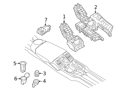 Rear Console for 2016 Porsche Panamera #6