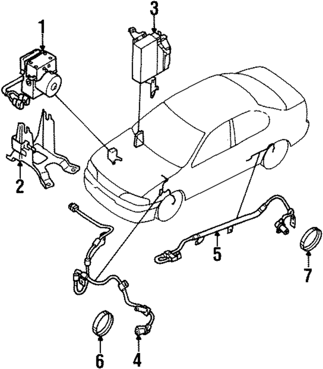 478507J110 - Electrical: ABS Control Unit for INFINITI: G20 Image