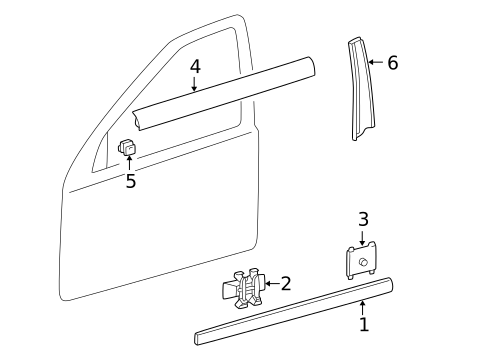 Exterior Trim - Front Door for 2003 Mercedes-Benz C 230 #0