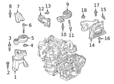 Engine & Trans Mounting for 2021 Honda Accord #0
