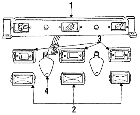 Identification Lamps for 1995 Ford F-250 #0