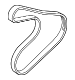 252122B140 - Cooling System: Serpentine Belt for Hyundai Image