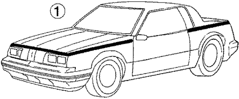 Stripe Tape for 1988 Oldsmobile Cutlass Calais #0