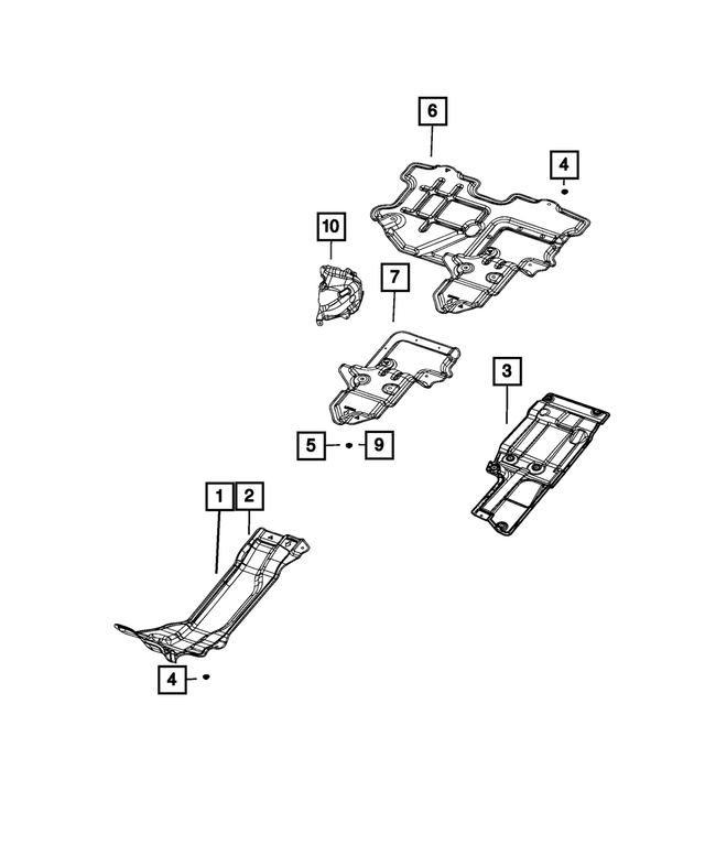 68416599AA - Exhaust: Exhaust Shield for Mopar Image