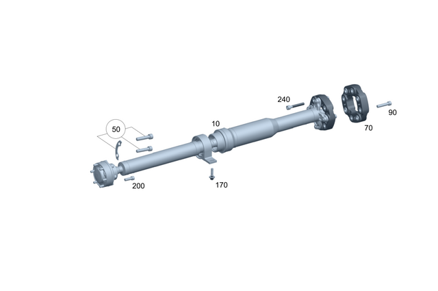 2324105700 - : Propeller Shaft for Mercedes-Benz Image