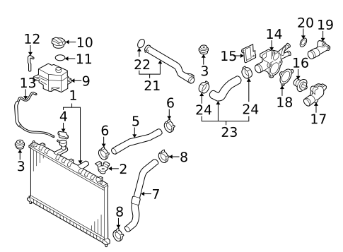 Radiator & Components for 2011 Hyundai Accent #0