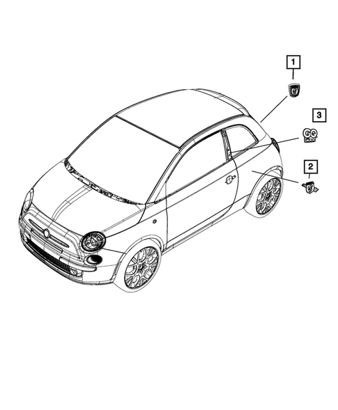 Nameplates for 2016 Fiat 500 #0