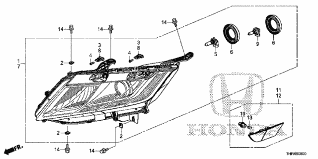 Headlight (Halogen) for 2018 Honda Odyssey #0