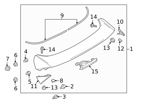 Rear Spoiler for 2021 Mazda CX-3 #0