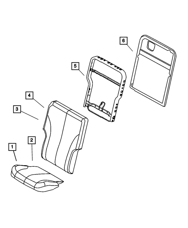 1BC311L2AA - Interior Trim: Rear Seat Cushion, Left for Mopar Image