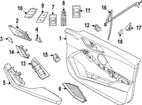 Interior Trim - Front Door for 2025 BMW 228 xDrive Gran Coupe #0