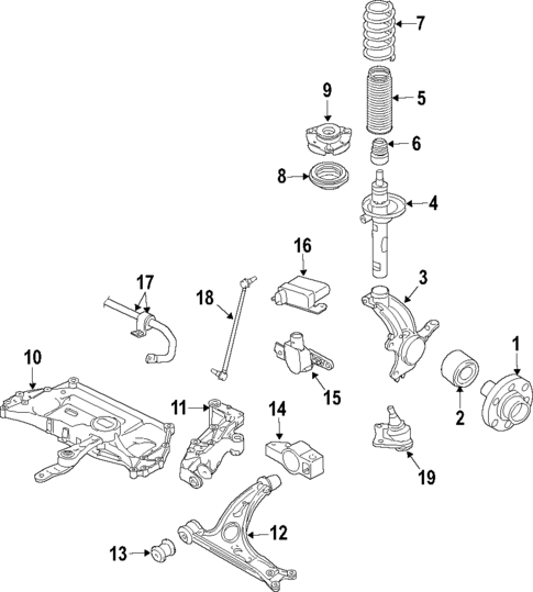 Front Suspension for 2013 Audi A3 Quattro #0