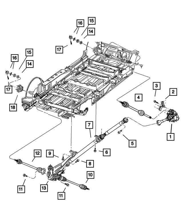 6503858 - Power Transfer Unit AWD: Hex Head Screw And Washer for Mopar Image