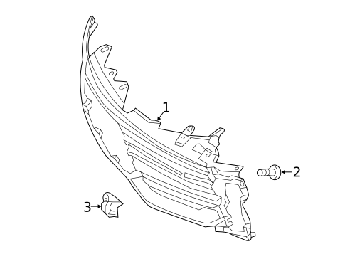 Grille & Components for 2018 Lincoln MKX #0