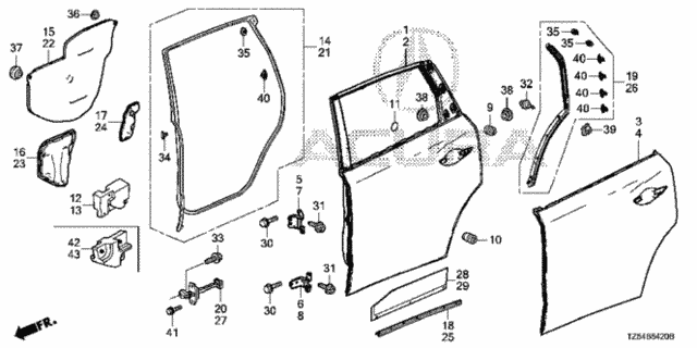 Rear Door Panels for 2014 Acura MDX #0