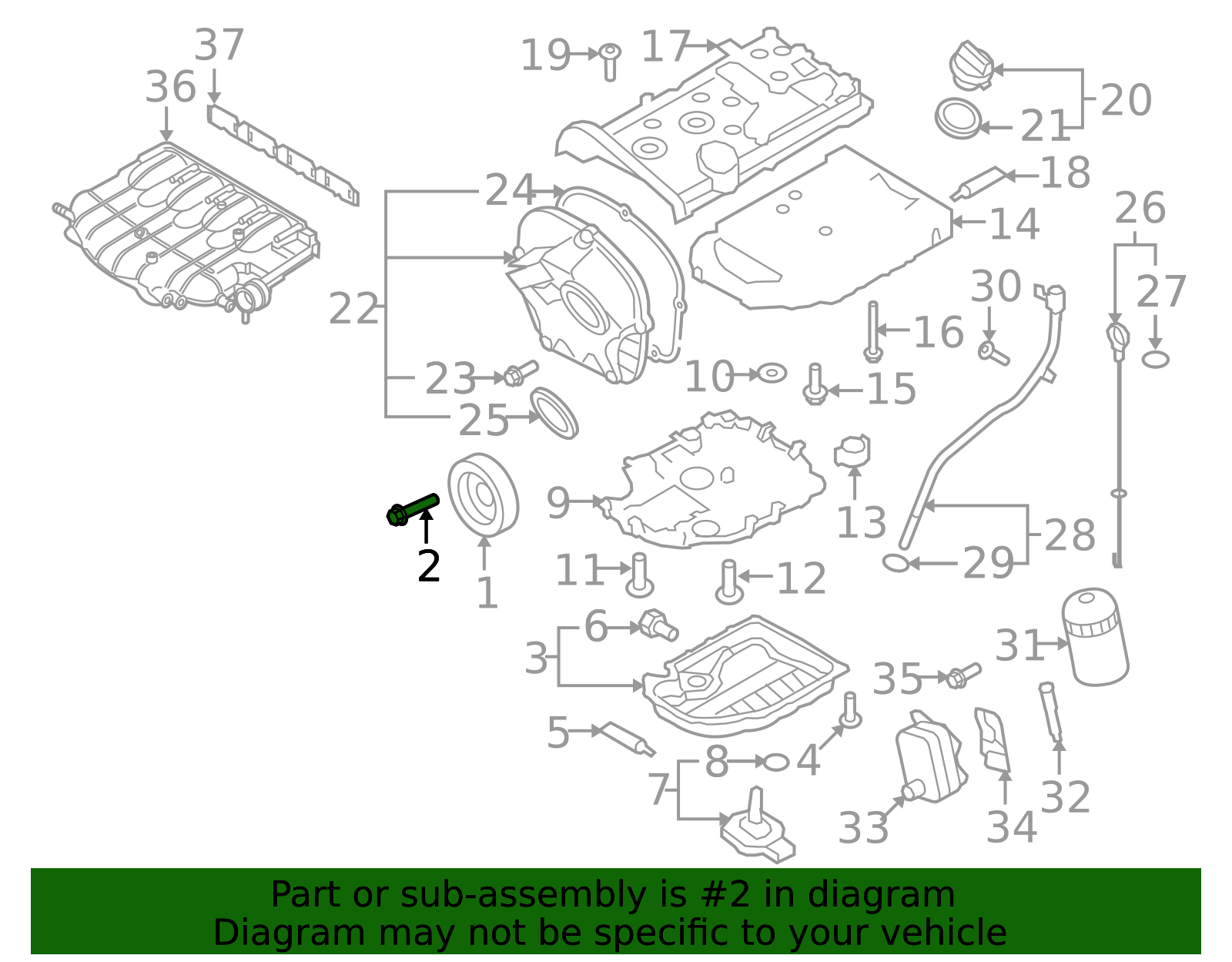2009-2025 Volkswagen Vibration Damper Bolt WHT-009-475 | OEM Parts Online